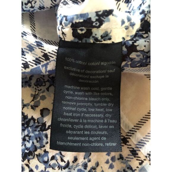 Tommy Hilfiger Women's Cotton Patchwork-Print Roll-Tab Shirt Size M - Picture 11 of 13